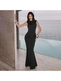 Sleeveless Tie-Waist Sheath Midi Dress