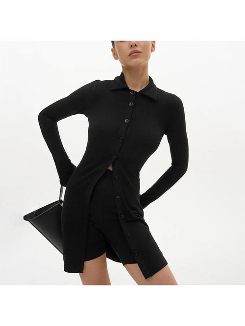 Belt Detail Bodycon Long Dress