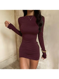 Backless Tie-Wrap Fitted Mini Dress